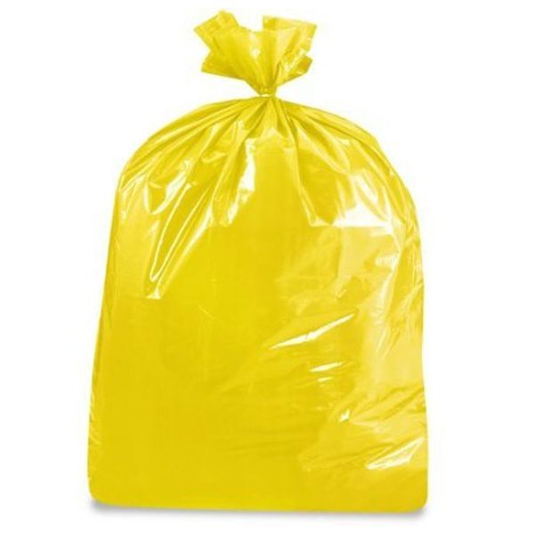 USA-Made Colorful Trash Bags in Variety of Sizes and Colors (10, YELLOW 14 GALLONS)