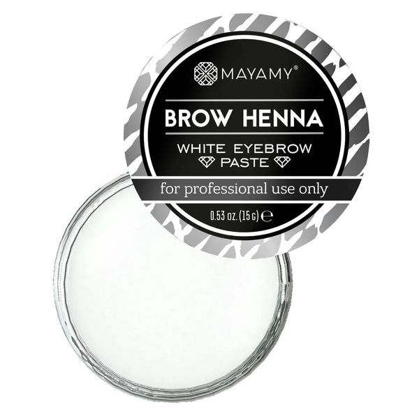 BRONSUN Mayamy White Brow Henna Paste – Precise Eyebrow Styling – 15g / 0.53 Fl.Oz