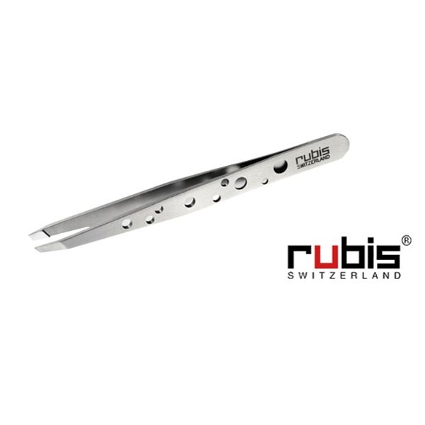 RUBIS<BR> 1K111<BR> Tweezer Slant Oblique Cheese Cosmetic Tweezers Tweezers Made by Tweezer Swiss [31]