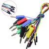 Cleqee Stackable Banana Plug Breadboard Female Jumper Wire Soft Flexible Silicone Test Lead for Electrical Test