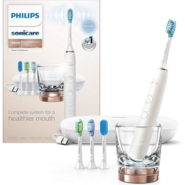 Philips Sonicare DiamondClean Smart 9500 Electric Toothbrush - Rose Gold (HX9924