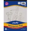 UCreate Newsprint Pad, White, 9" x 12", 50 Sheets