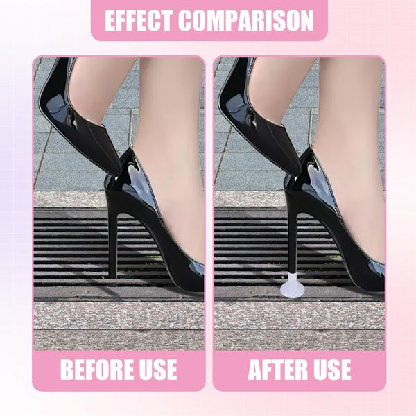 Heel Protectors for Stiletto Shoes 6 Pairs Shiny Clear Stiletto High Heel Shoes Protectors for Wedding Grass Outdoor Anti-Slip 3 Different Sizes (Xs, S, M) Protecting Shoe Heels Caps