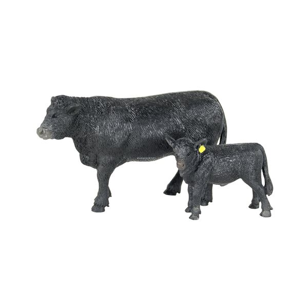 Big Country Toys Angus Cow & Calf - 1:20 Scale - Hand Painted - Farm Toys - Farm Animals