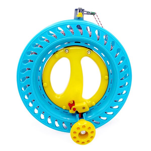 emma kites 8.7in Lockable Kite Reel Winder with 500Ft 120Lb Dacron Kite Line Smooth Rotation for Single Line Kite Flying Inflatable Delta Octopus Kites