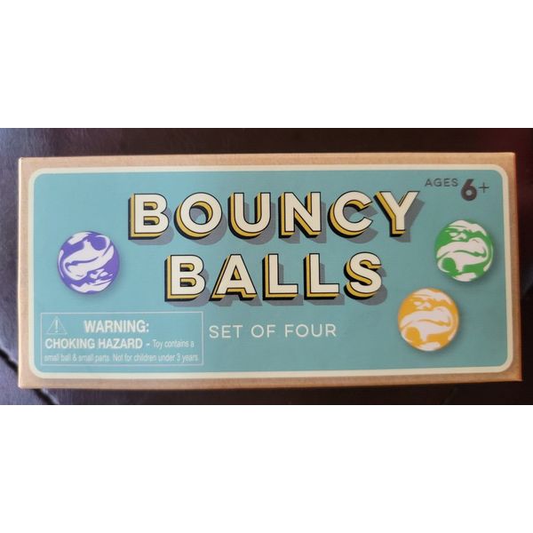 NIB Bell & Curfew Bouncy Balls: Set of 4 Colorful Bouncy Balls