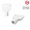 SUL Meter Box Key - Gas Meter Key - Plastic Utility Key - Meter Cupboard Key - Triangle Key - Electric Meter Key - Triangle Socket Spanner Key - 2 Pack (White)