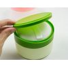 1PCS Green Plastic Empty Portable Refill Baby Skin Care After-bath Powder Powder Case Puff Talcum Make-up Storage Holder Container Dispensor with Sifter and Sponge Puff