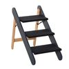 Wooden Pet Stairs Convertible Carpeted Ramp Foldable 3 Level Ladder