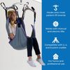 Full Body Solid Fabric Patient Lift Sling, Size Medium, 600Lb Weight Capacity