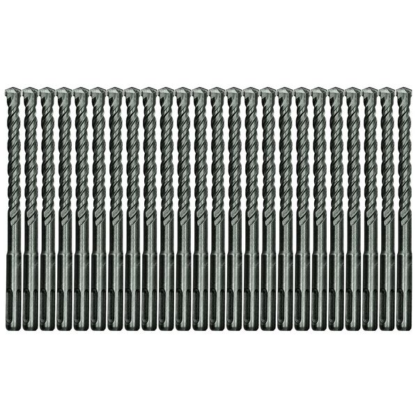 24Pcs 3/8"x6" SDS Plus Hammer Drill Bit Carbide Tip Masonry Concrete Drill Bit