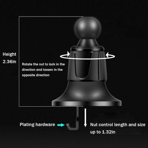 Osilly Phone Mount for Car, Cell Phone Holder for Auto Vent, Hands Free Phone Stand for Air Conditioner Outlet, Compatible with All Smartphones, Universal Automotive Accessories