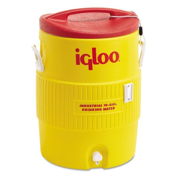 Igloo 10 gallon Industrial Beverage Cooler , Yellow/Red/White