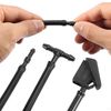 X AUTOHAUX Car Front Windshield Washer Nozzles Kit Replacement Black 1442176