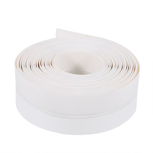 3 Colors 35mm Silicone Sealing Strip, Sealing Tape Frost-Resistant and Aging-Resistant Rubber Seal Strip (White)