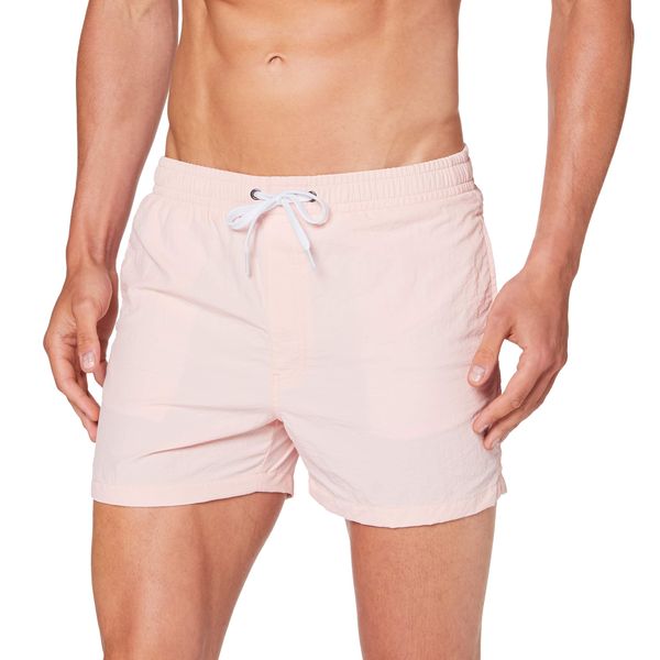 Build Your Brand Men's Swim Shorts, Pink, XL