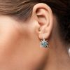 Colorful Beetle with Abalone Shell Inlays .925 Sterling Silver Dangle Earrings