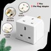 2 Way Adapters - Multi Plug Extensions - Double Adapter Plug UK - Power Extender Pack of 3