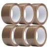 6x Brown Buff Parcel Packing Tape - 48mm x 66m
