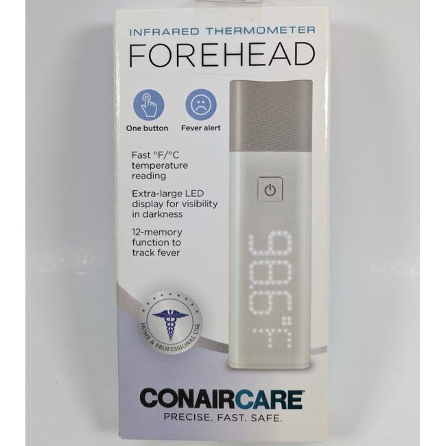 Conair Care Infrared Forehead Thermometer w/ Fever Alert Extra Large LED Display