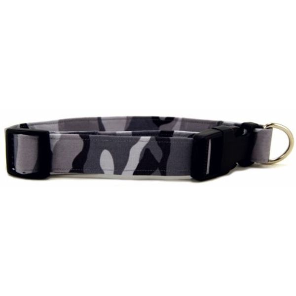 K9 Bytes Urban Camouflage Soft Adjustable Dog Collar with Quick Release Buckle Small