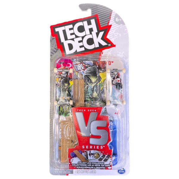 TECH DECK Tech Deck VS Series Sk8shop Mini Skateboard Fingerboard, Obstacle & Challenge Set 2022 (DGK - Alien Workshop - Element) (DGK)