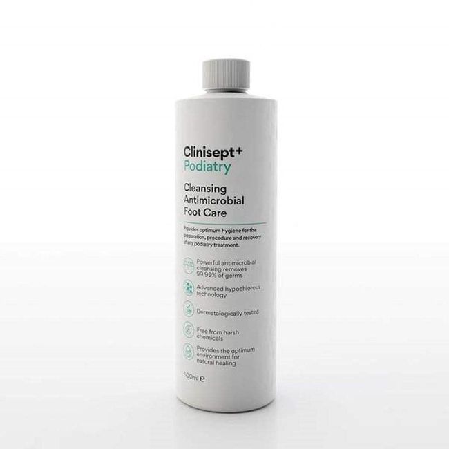 Clinisept+ Podiatry Antimicrobial Foot Care Spray - Skin, Body & Hard Surface Hygiene Cleanser - Alcohol-Free Gentle Formula - 500ml