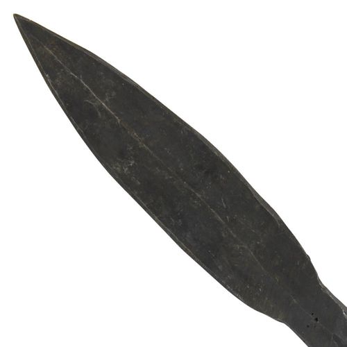 Armory Replicas - Compact Viking Throwing Spear Head Mount- Medieval Replica Hand Forged Iron Functional Small Hunting Spearhead - Pole Shaft Not Included