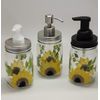 Hand Painted Mason Jar Soap Dispenser with Sunflowers