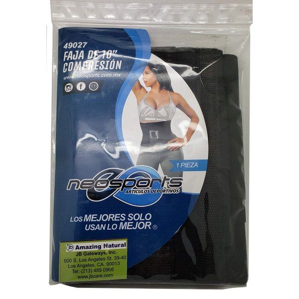 NeoSports Faja de 10" Compression - Compression Belt 10" (Medium) Black