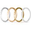 ThunderFit Thin and Stackable Silicone Rings, 4 Rings - Silicone Wedding Bands for Women - Diamond Pattern