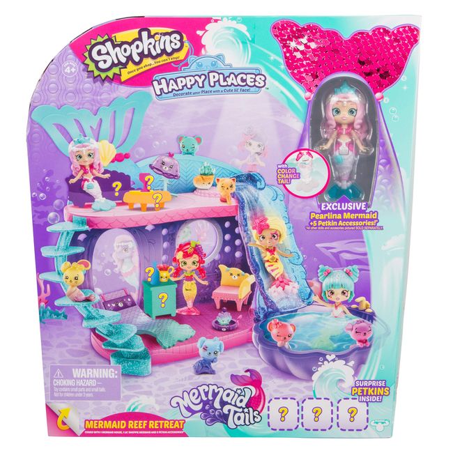 Shopkins Happy Places Mermaid Reef Retreat Playset with 'Lil Shoppie Mermaid & Surprise Petkin