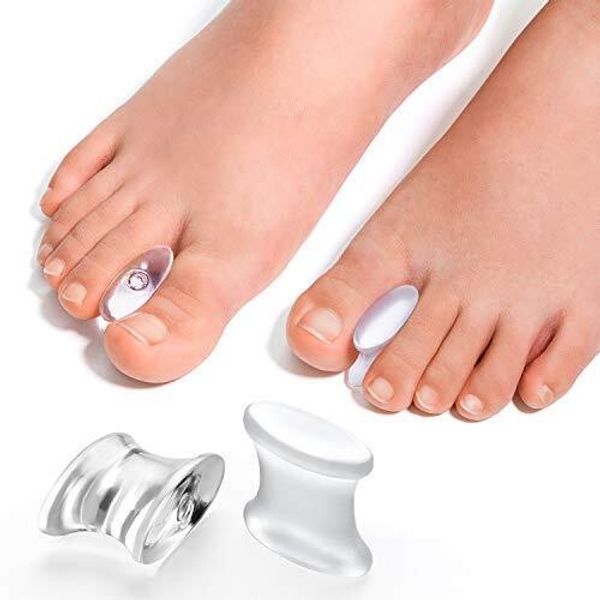 Promifun Gel Toe Separators to Straighten Overlapping Toes, 12 Packs of Toe Spac