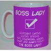 Boss Lady Ceramic Mug Funny Work Novelty Gift (Purple)