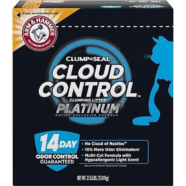 Arm & Hammer Cloud Control Platinum Multi-Cat Clumping Cat Litter with Hypoal...