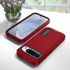 Google Pixel 9 Case with Kickstand - 3-Layer Military Grade Protective Case for Pixel 9/9 Pro (Red+Black)