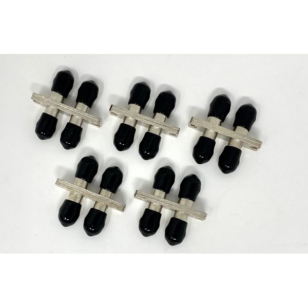 RiteAV Fiber Optic Adapter ST to ST Multimode or Singlemode Duplex Coupler (5 Pack)