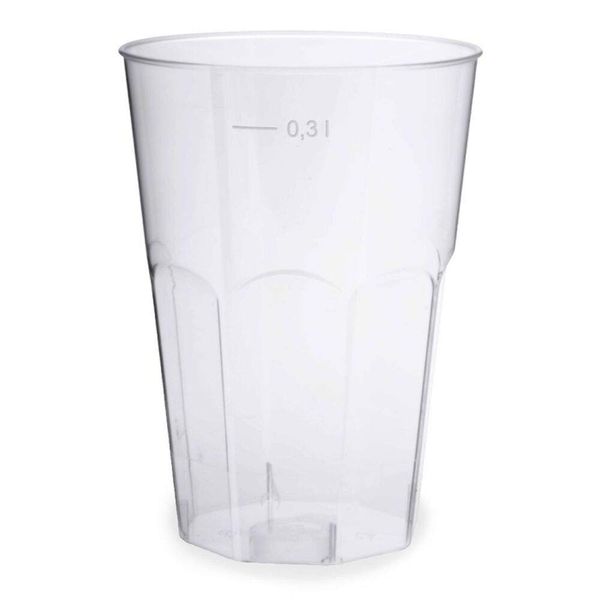VEPATIM 30 Einweg-Cocktailglas 300ml mit Eichstrichen PS transparent glasklar