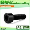 Cap Bolts M6x20mm P1.0 Titanium Bolts Hex Socket Bolts Black