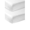 Meyco 563400 2-Pack Fitted Sheet, Co-Sleeper, White