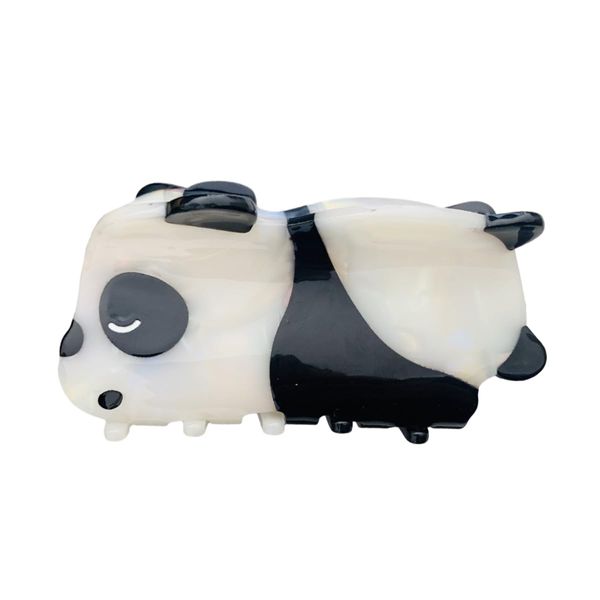 Lazy Panda Hair Clips,Cellulose Acetate Hair Clips,Small Claw Clips for Girl,Hair Accessories
