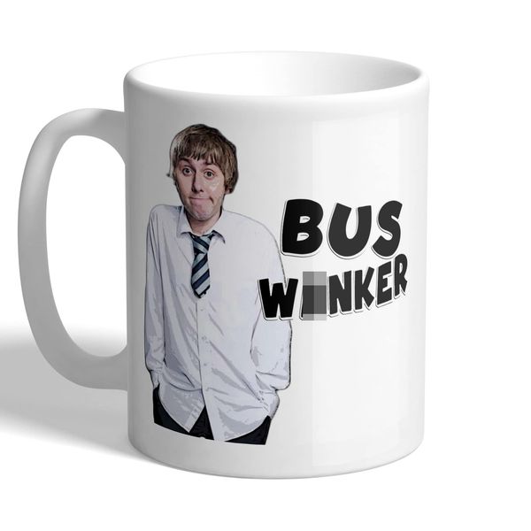 I Love Mugs - Bus W*nker - Jay Cartwright Mug, Ceramic, 11fl.oz.