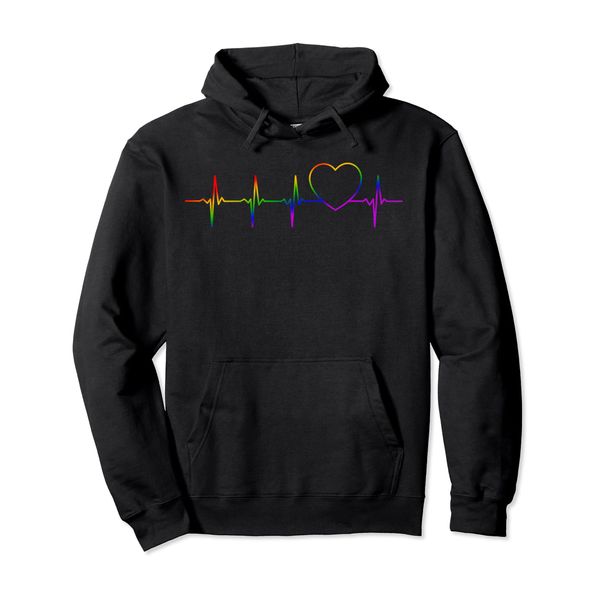 LGBT Heartbeat Gift For Proud Gays & Lesbians Pullover Hoodie