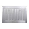 30 '' Stainless Steel Silver Three-Speed Wall-Mounted Range Hood Button Controls