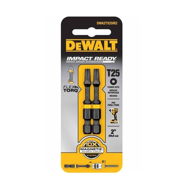 Dewalt DWA2TX25IR2 2" T25 FlexTorq Bit 2 Count