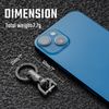 KeyUnity KM13 Swivel Keychain with D Ring Key Shackle, Titanium Rotatable Key Organizer (M Silver)