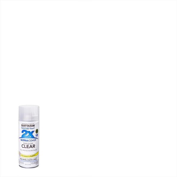 PAINTER'S Touch Clear Spray Paint, Semi-Gloss, Clear, 12 oz, Aerosol Can