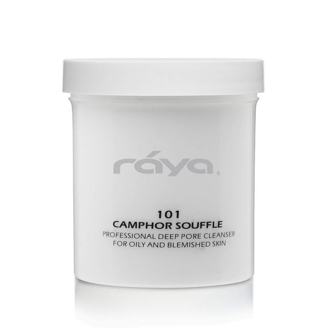 Raya Camphor Soufflé Facial Cleanser 16 oz (101) | pH Balanced Face Wash for Oily, Blemished, and Break-Out Skin | Helps Reduce White-Heads and Black-Heads and Clear Clogged Pores