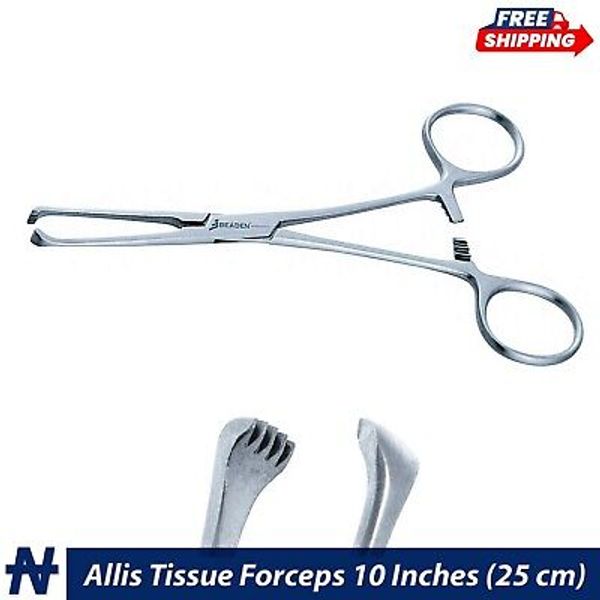 Surgical Allis Tissue Forceps 10" Stainless Steel Clamp Gynecology Instruments