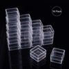 Benecreat 16 Piece Plastic Divided Case, High Transparency, Accessory Case, Bead Storage Case, Parts Storage Case, Refill Container, Storage Box for Small Items, Cube